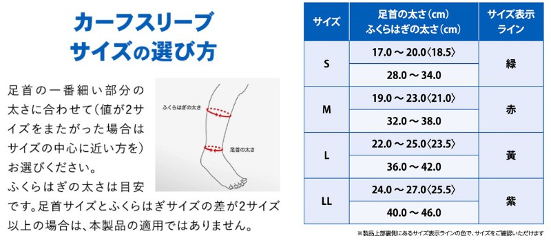 ザムスト カーフスリーブ サイズ選び